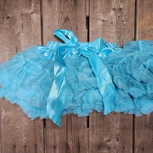 Girls Fluffy Petti Skirt, Size: M (2T-4T) Tutu Skirt, Color: Sapphire
